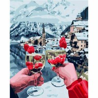 Картина за номерами 40*50см + фарби + пензель 3 шт з рамкою Грайливий настрій