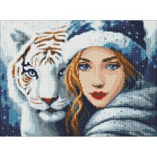 Алмазна мозаїка 30*40см без підрамника Зимове тепло