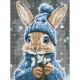 Алмазна мозайка 30*40см Кролик з підсніжниками
