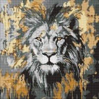Алмазная мозаика 40*40см Золотой Лев