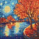 Алмазна мозаїка 40*40см Осіння ніч
