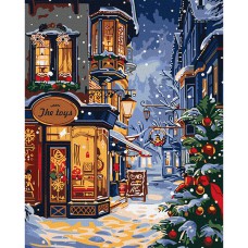 Картина за номерами 40*50см + фарби + пензель 3 шт. з рамкою Крамниця подарунків