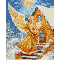 Картина за номерами 40*50см + фарби + пензель 3 шт. з рамкою Крила світла