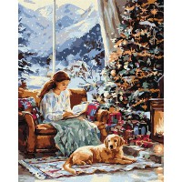 Картина по номерам 40*50см + краски + кисть 3 шт с рамкой Миг покоя