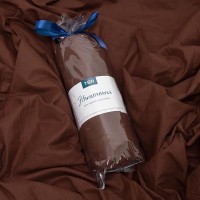 Простынь ВДОХНОВЕНИЯ с резинкой 200х200 см какао