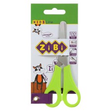 Ножницы детские ZiBi с линейкой 13,2 см салатовые.