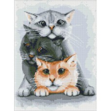 Алмазная мозайка 30*40см Маленькие любимцы