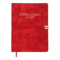 Дневник датированный А5 2024 VELOUR красный
