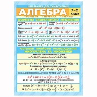 Шпаргалка Алгебра 7-11 класс