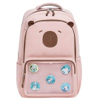Рюкзак молодіжний 45*31*13см Capybara рожевий