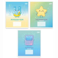 Зошит 24 аркушів клітинка/лінія ПРЕДМЕТКА Funny school