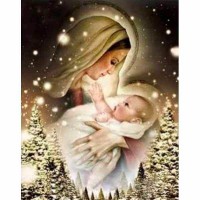 Алмазна мозайка 30*40см Зимова Мадонна