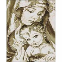 Алмазная мозайка 30*40см Мадонна с младенцем