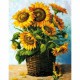 Алмазна мозайка 30*40см Кошик соняшників