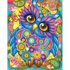Алмазна мозайка 5D 21*25см Яскрава совушка