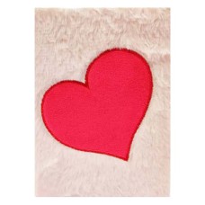 Блокнот А5 хутряний Серце червоне