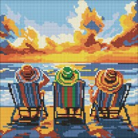 Алмазная мозайка 30*30см Отпуск с подругами