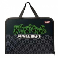 Папка-портфель на молнии с тканевыми ручками Minecraft.Creepers