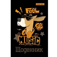 Щоденник шкільний В5 40 аркушів тверда обкладинка Feel the music