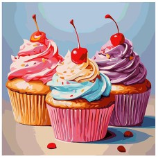 Алмазна мозайка 30*30см Тріо смаколиків