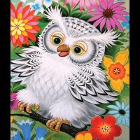Алмазная мозайка 5D 21*25см Сказочная совушка