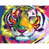 Алмазная мозайка 5D 21*25см Радужный тигр