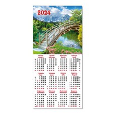 Календар 2024 20*43см Природа