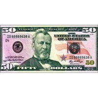 Листівка-конверт для грошей 50 доларів