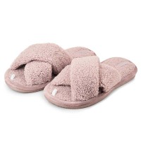 Тапочки домашние женские меховые открытые розовые р.38/39