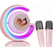 Світильник-колонка Bluetooth з мікрофоном 2шт колір рожевий