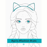 Книга girls fashion cats
