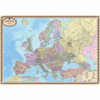 Карта Європи політична м-б.1:4 000 000 картон офісна 158*108см