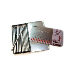 Набір графітних олівців Marco 12шт у металевому пеналі