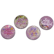 Дзеркало косметичне з плаваючими блискітками