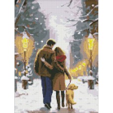 Алмазна мозаїка 30*40см без підрамника Сімейна прогулянка