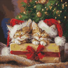 Алмазна мозаїка 40*40см Пухнасті подарунки