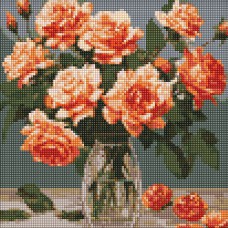 Алмазна мозаїка 30*30см Витончений букет