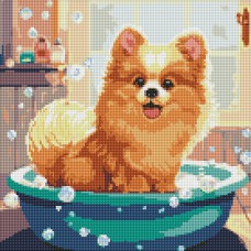 Алмазна мозайка 40*40см Маленький пухнастик