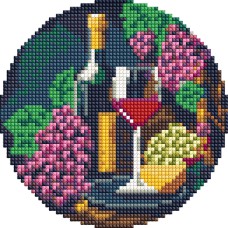 Алмазна мозайка діаметр 19см Вишукана дегустація
