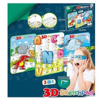 Дошка 3D 3 плакати, окуляри, 4 маркери