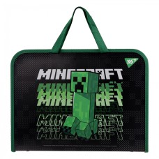 Папка-портфель на блискавці з тканинними ручками Minecraft