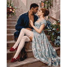 Картина за номерами 40*50см + фарби + пензель 3 шт. з рамкою Мереживо таємниць