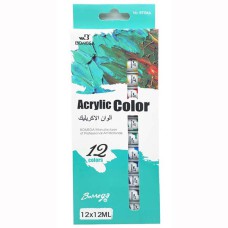 Фарба акрилова 12 кольорів 12мл.