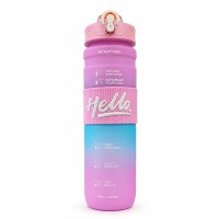 Пляшка для води Hello 1000 мл рожева