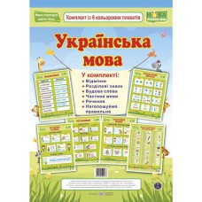 НУШ Комплект Українська мова 6 плакатів