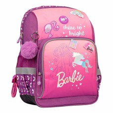 Рюкзак шкільний каркасний Barbie бузковий 39*28*14см