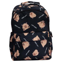 Рюкзак молодежный 46*31*18см Capybara черный