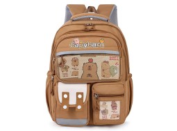 Рюкзак шкільний 41*31*12см Capybara коричневий