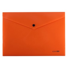Папка конверт А4 непрозрачная на кнопке оранжевая диагональ