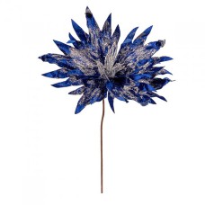 Цветок декоративный Novogod'ko Хризантема, синяя, 24 см